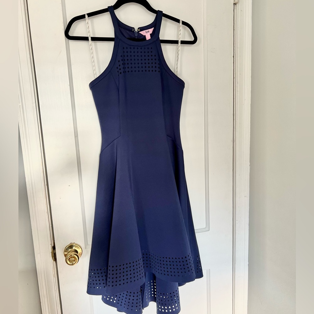 Lilly Pulitzer Small Navy hi low sleeveless dress